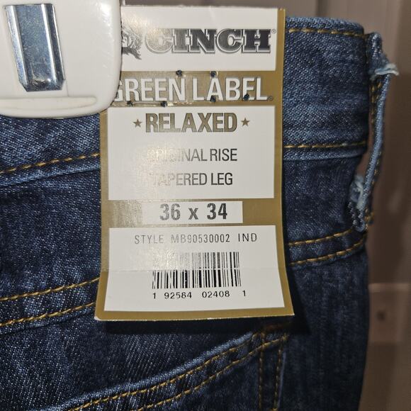 Cinch Men's Straight Jeans - Dark Blue - Picture 3 of 6
